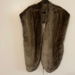 RH Restoration Hardware Faux Fur Shawl Wrap -NWOT